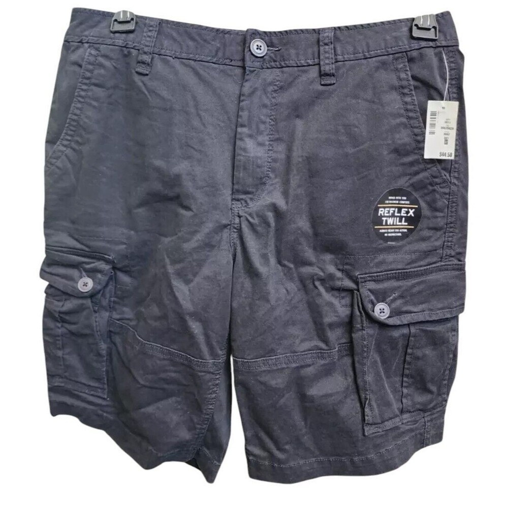 Aeropostale Black Cargo Shorts Size 32 Stretch NWT Reflex Twill